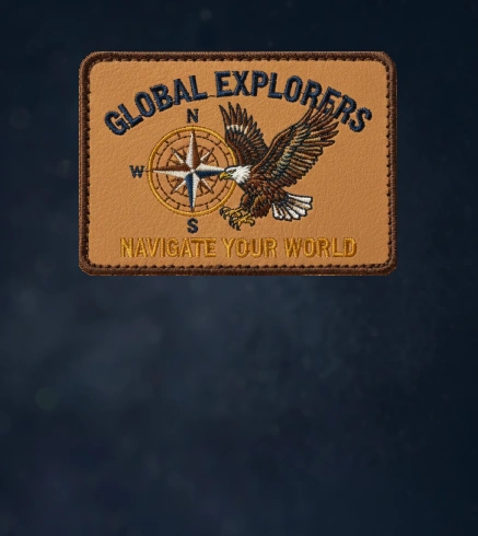 Embroidered Leather Patch